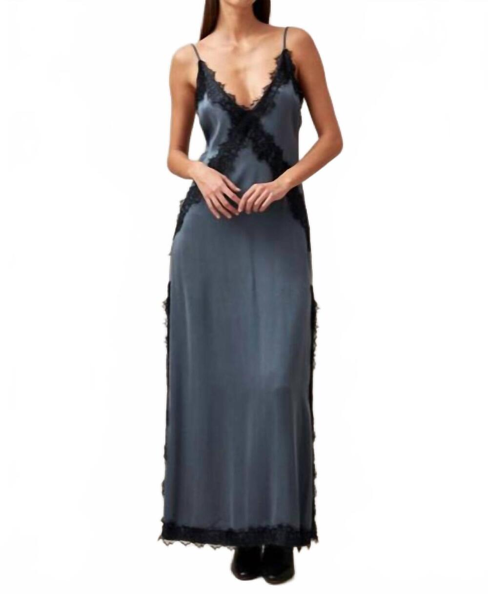 NEW ALOHAS afternoon maxi dress in blue gray